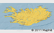 Savanna Style 3D Map of Iceland