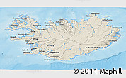 Shaded Relief 3D Map of Iceland