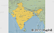 Savanna Style 3D Map of India