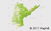 Physical Map of Andhra Pradesh, cropped outside