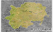 Satellite 3D Map of Nashik, desaturated