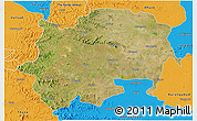 Satellite 3D Map of Nashik, political outside