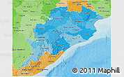 Political Shades 3D Map of Orissa