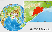 Physical Location Map of Orissa