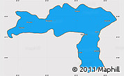 Political Simple Map of Varanasi, cropped outside