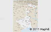 Classic Style 3D Map of West Bengal