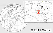 Blank Location Map of Baghdad