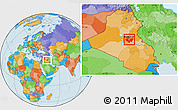 Political Location Map of Baghdad
