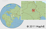 Savanna Style Location Map of Baghdad