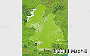 Physical Map of Tipperary, satellite outside