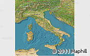 Satellite 3D Map of Italy