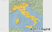 Savanna Style 3D Map of Italy