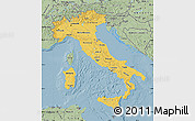 Savanna Style Map of Italy