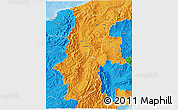 Political 3D Map of Nagano