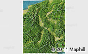 Satellite 3D Map of Nagano