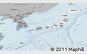 Gray Panoramic Map of Japan