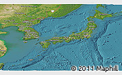 Satellite Panoramic Map of Japan