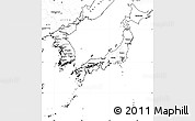 Blank Simple Map of Japan