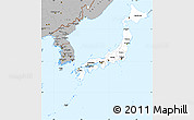 Gray Simple Map of Japan