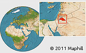 Satellite Location Map of Amman