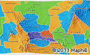 Political 3D Map of NYERI