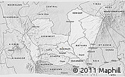 Silver Style 3D Map of NYERI