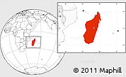 Blank Location Map of Madagascar