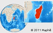 Shaded Relief Location Map of Madagascar