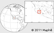 Blank Location Map of Tuxpan