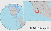 Gray Location Map of Tuxpan