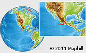 Physical Location Map of Tuxpan, within the entire country