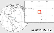 Flag Location Map of Montserrat, blank outside