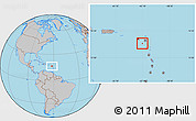 Gray Location Map of Montserrat