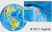 Physical Location Map of Montserrat