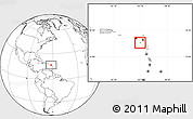 Satellite Location Map of Montserrat, blank outside