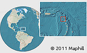 Satellite Location Map of Montserrat, lighten, land only