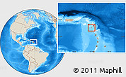 Satellite Location Map of Montserrat, shaded relief outside