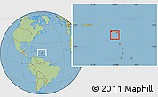 Savanna Style Location Map of Montserrat