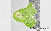 Physical Map of Taranaki, desaturated