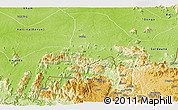 Physical Panoramic Map of Takum