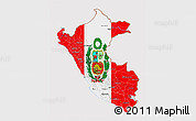 Flag 3D Map of Peru