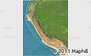 Satellite 3D Map of Peru