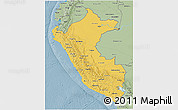 Savanna Style 3D Map of Peru