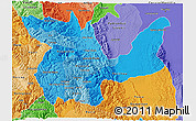 Political Shades 3D Map of Huanuco