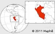 Blank Location Map of Peru