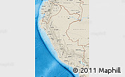 Shaded Relief Map of Peru