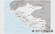 Gray Panoramic Map of Peru