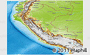 Physical Panoramic Map of Peru