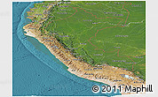 Satellite Panoramic Map of Peru