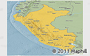 Savanna Style Panoramic Map of Peru